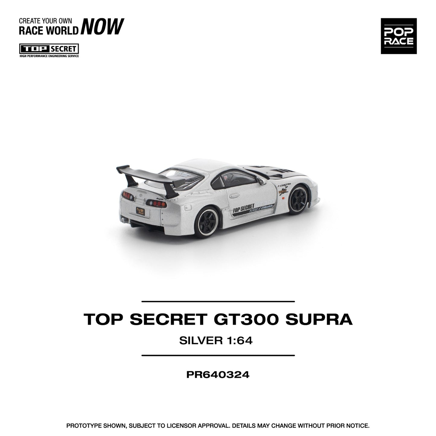 *Pre-Order* Pop Race Top Secret GT300 Supra - Silver