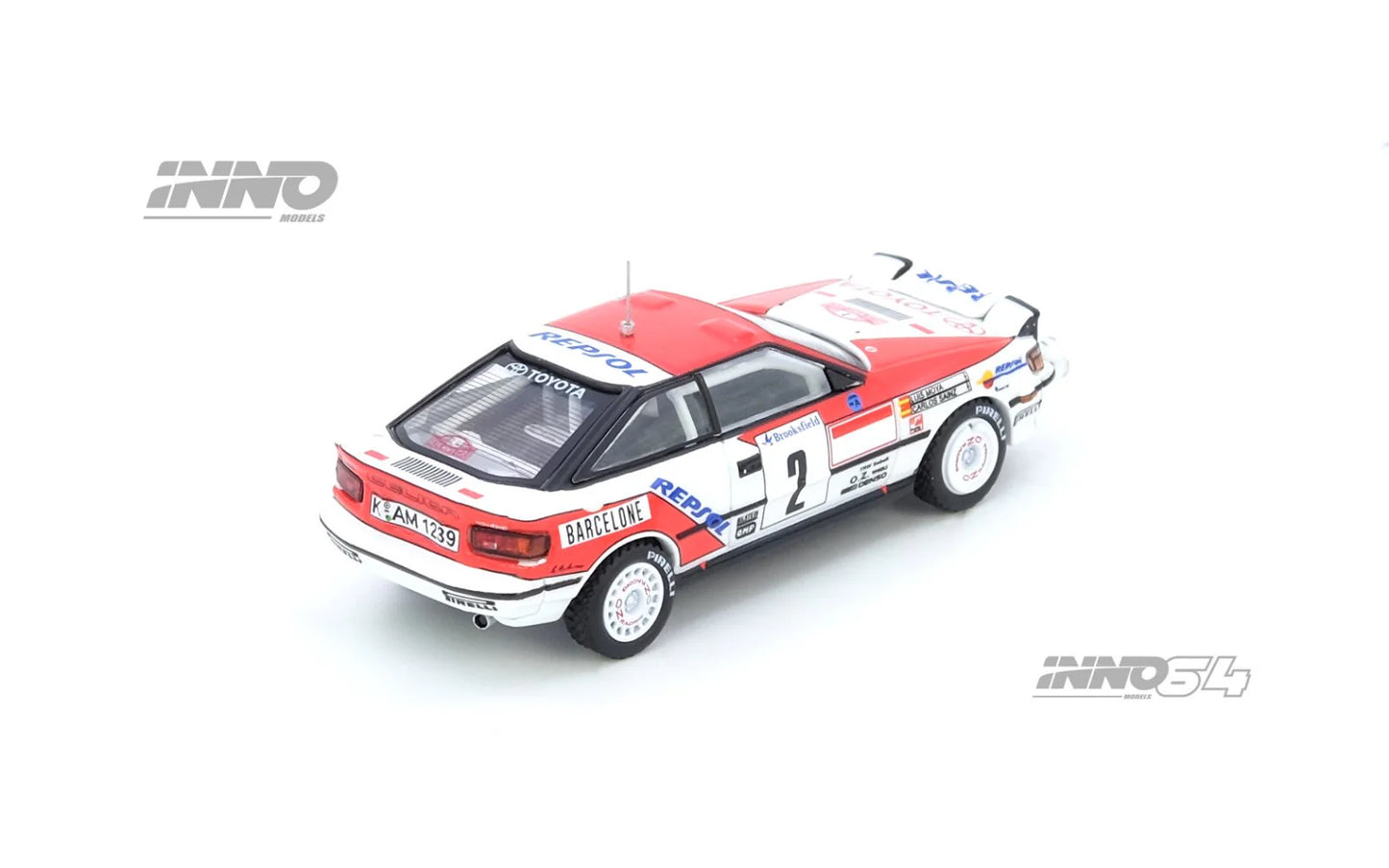 *Pre-Order* INNO Models INNO64 Toyota Celica GT-FOUR (ST165) Winner Rally Monte Carlo 1991 C.Sainz / L.Moya