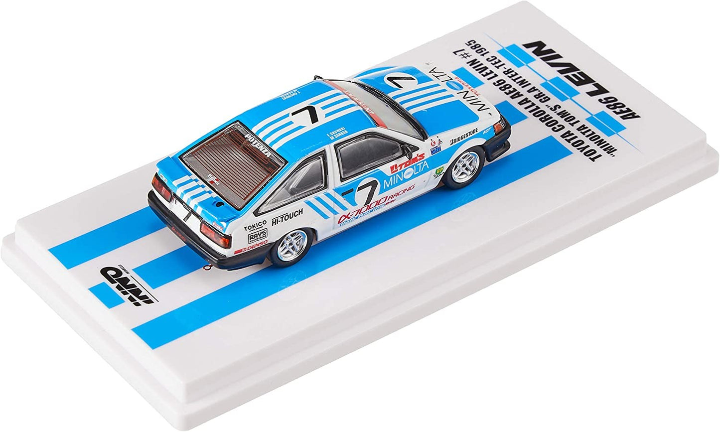 Inno Models Inno64 Toyota Corolla AE86 Levin #7 "Minolta Tom's" GR.A Inter-Tec 1985