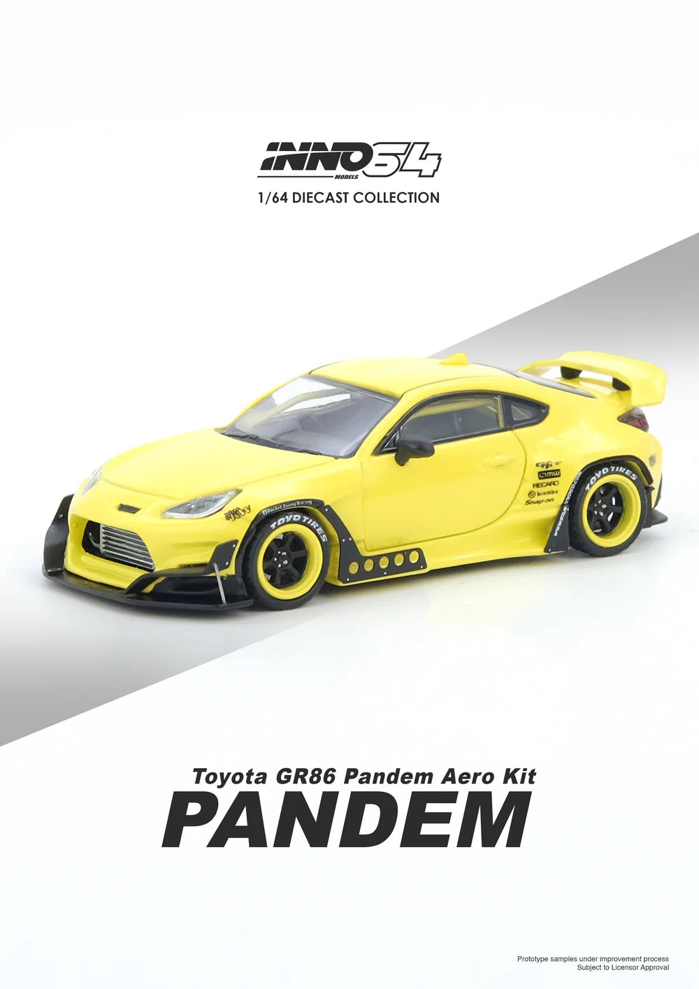 *Pre-Order* INNO Models INNO64 Toyota GR86 "PANDEM" Yellow