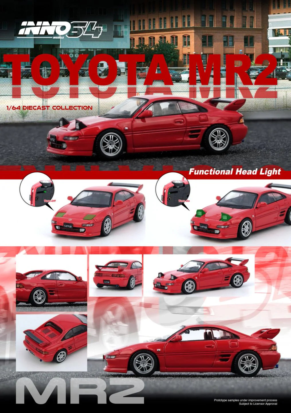 INNO Models INNO64 Toyota MR2 (SW20) Red