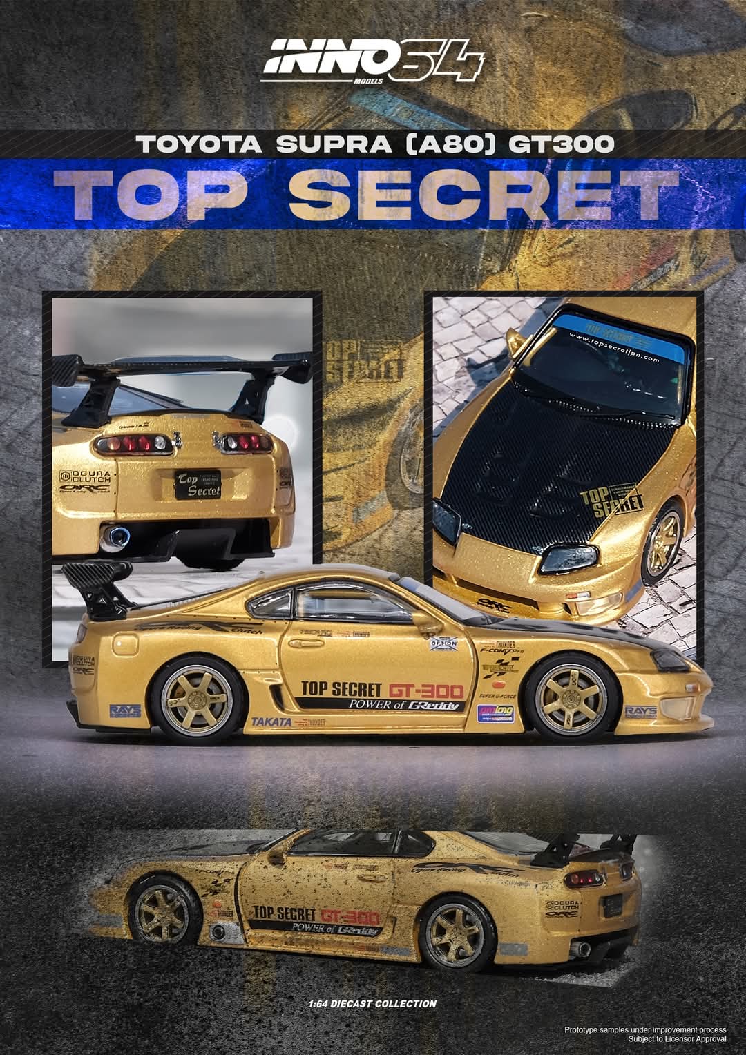 INNO Models INNO64 Toyota SUPRA (A80) GT300 "TOP SECRET"
