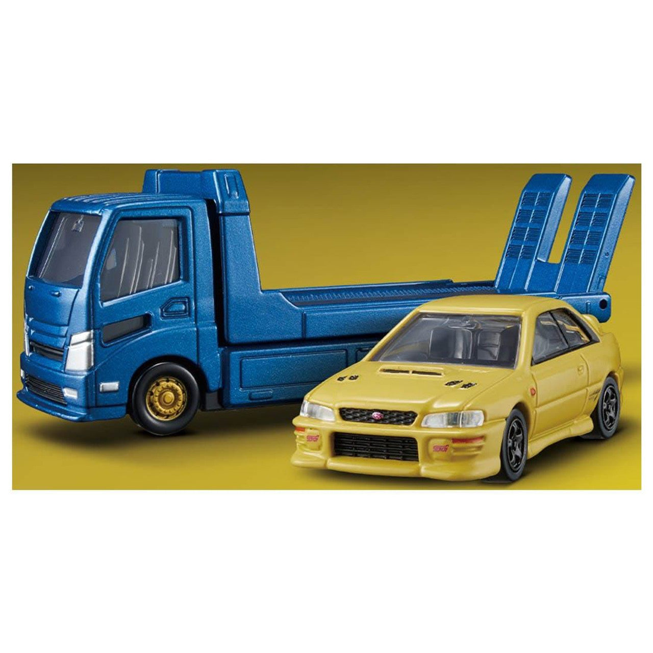 Tomica Premium Transporter & Subaru Impreza WRX Type R STi Ver. Set