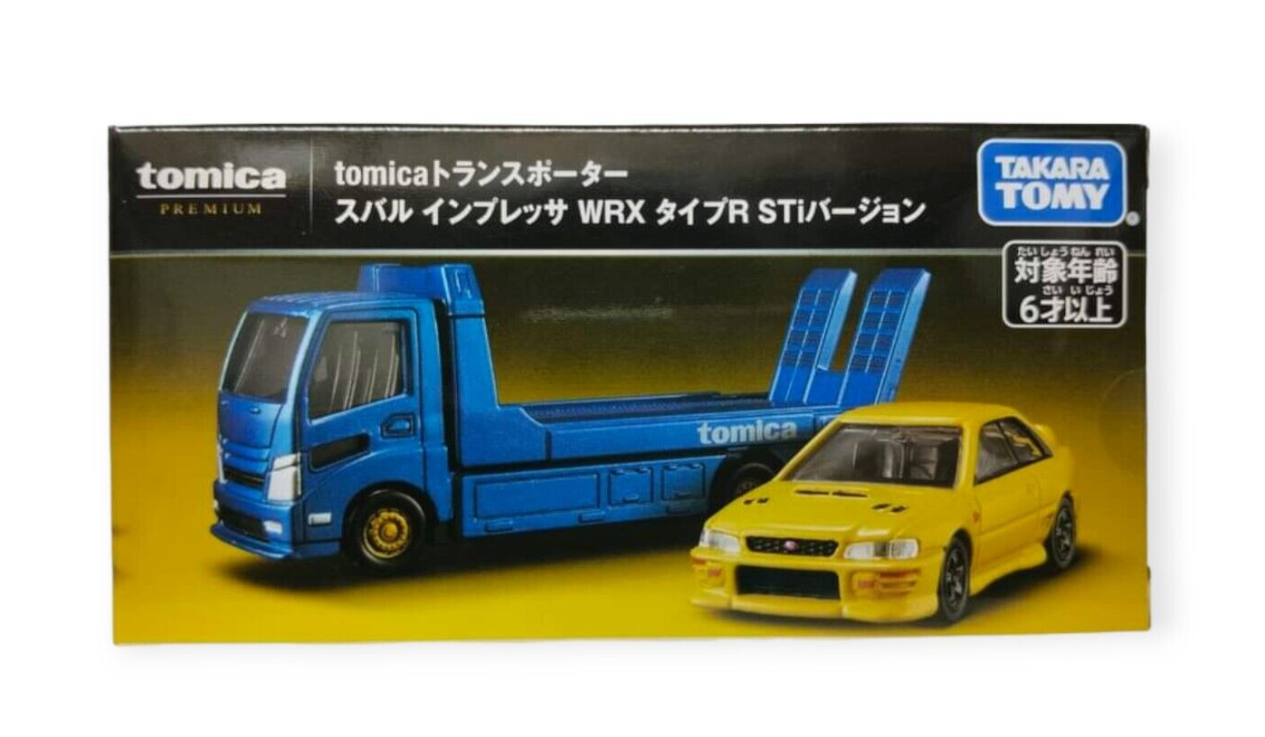 Tomica Premium Transporter & Subaru Impreza WRX Type R STi Ver. Set