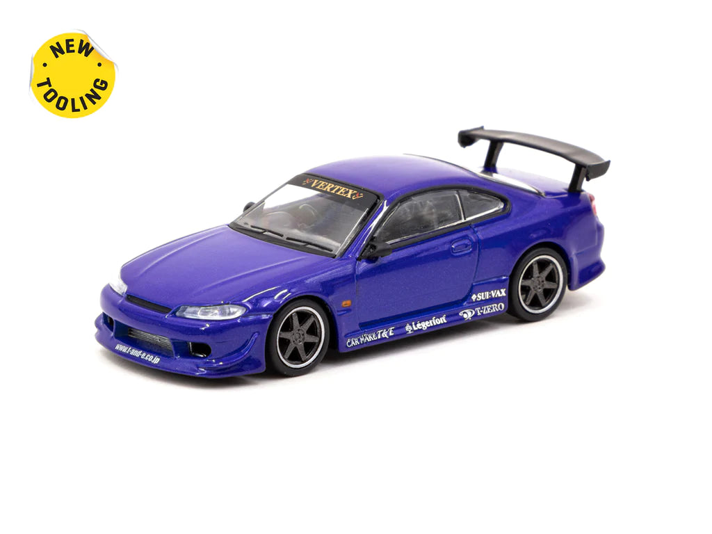 Tarmac Works VERTEX Nissan Silvia S15 (Blue Metallic) – Mini Toy Tarmac Works VERTEX Nissan Silvia S15 (Blue Metallic) – Mini Toy