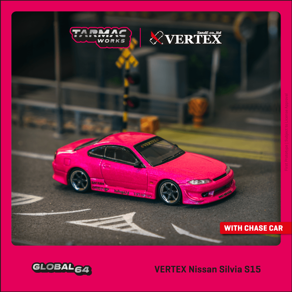 Tarmac Works VERTEX Nissan Silvia [S15] Pink Metallic – Mini Toy