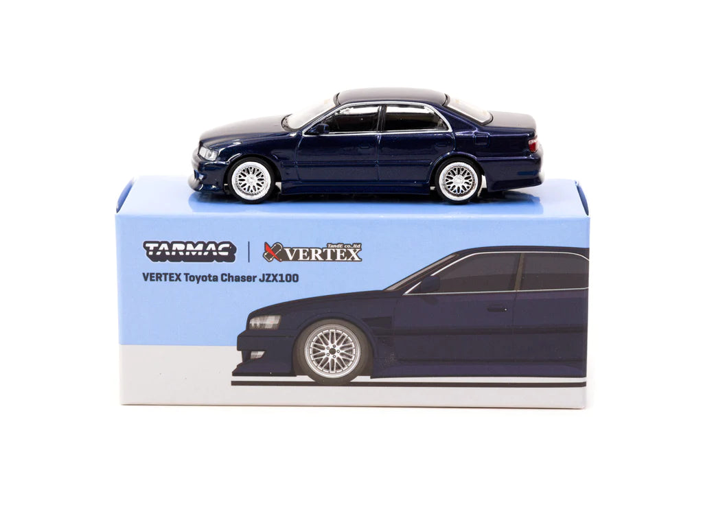 Tarmac Works VERTEX Toyota Chaser JZX100 Blue Metallic