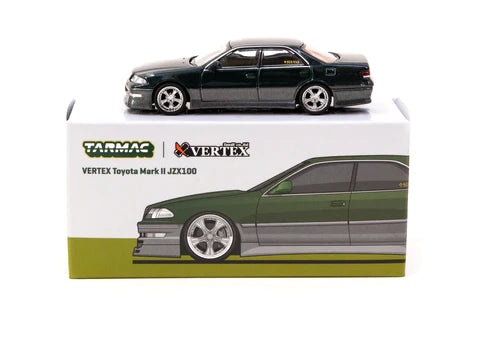 Tarmac Works VERTEX Toyota Mark II JZX100 (Dark Green Metallic)