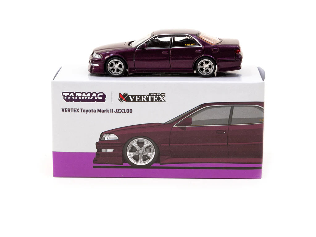 Tarmac Works VERTEX Toyota Mark II JZX100 (Purple Metallic)