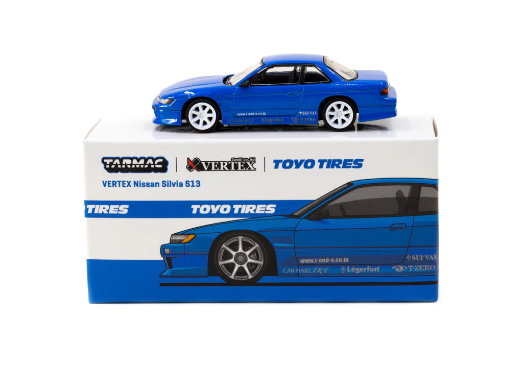 Tarmac Works VERTEX Nissan Silvia S13 Blue Metallic TOYO TIRES