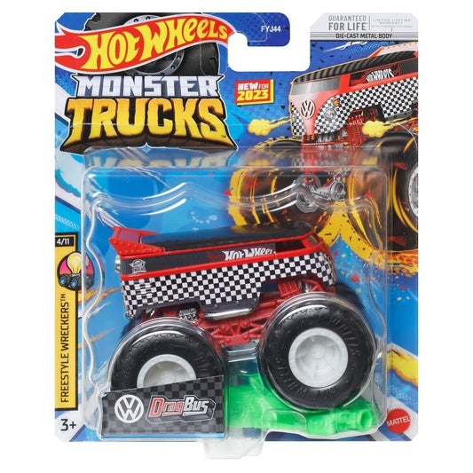Hot Wheels Monster Trucks Freestyle Wreckers 4/11 Volkswagen Drag Bus - Japanese Stock