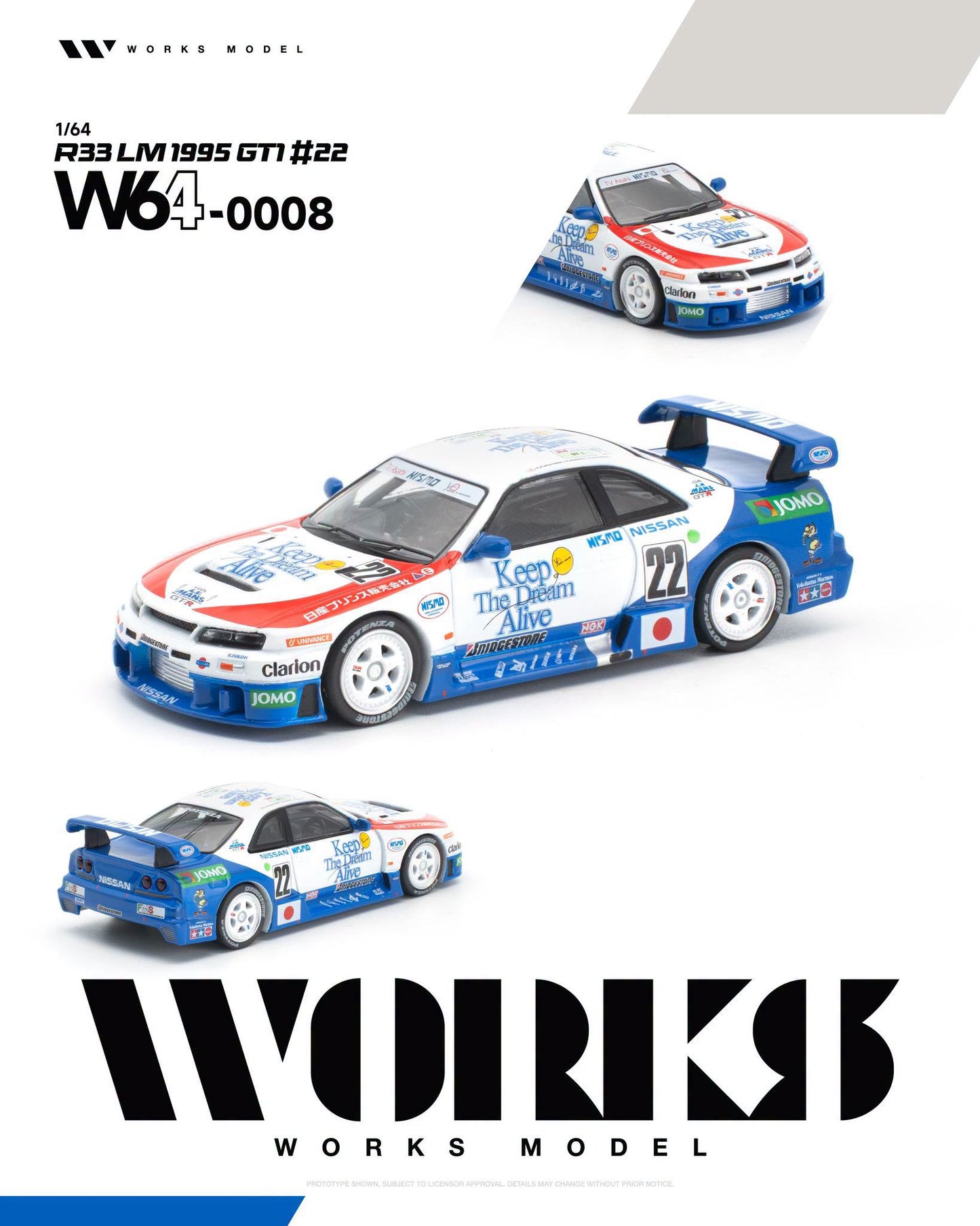 *Pre-Order* Works Model W64-0008 R33 LM 1995 GT1 #22