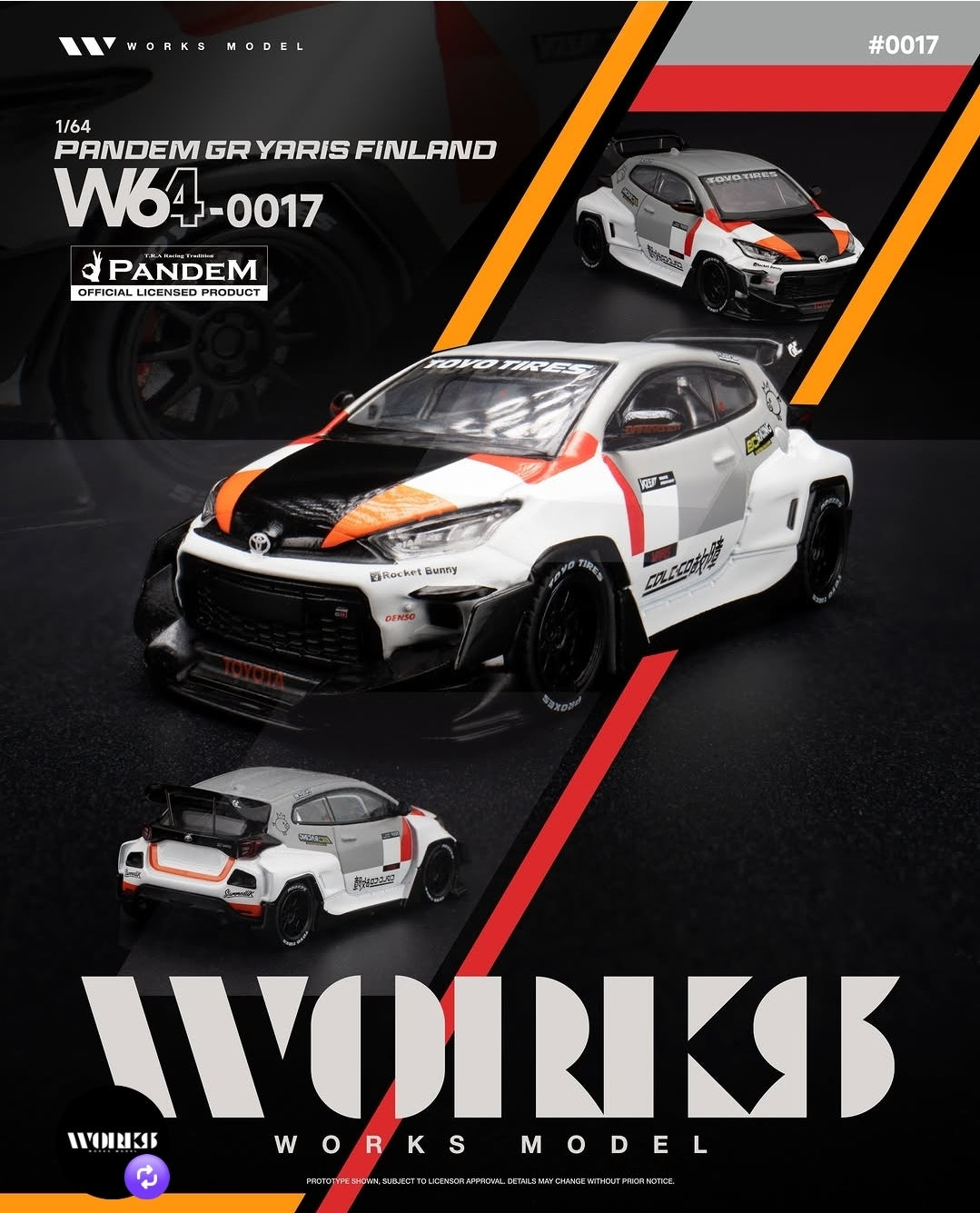 *Pre-Order* Works Model W64-0017 Pandem GR Yaris FINLAND