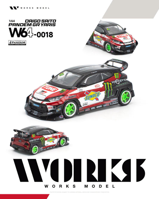 *Pre-Order* Works Model W64-0018 Pandem GR Yaris DAIGO SAITO