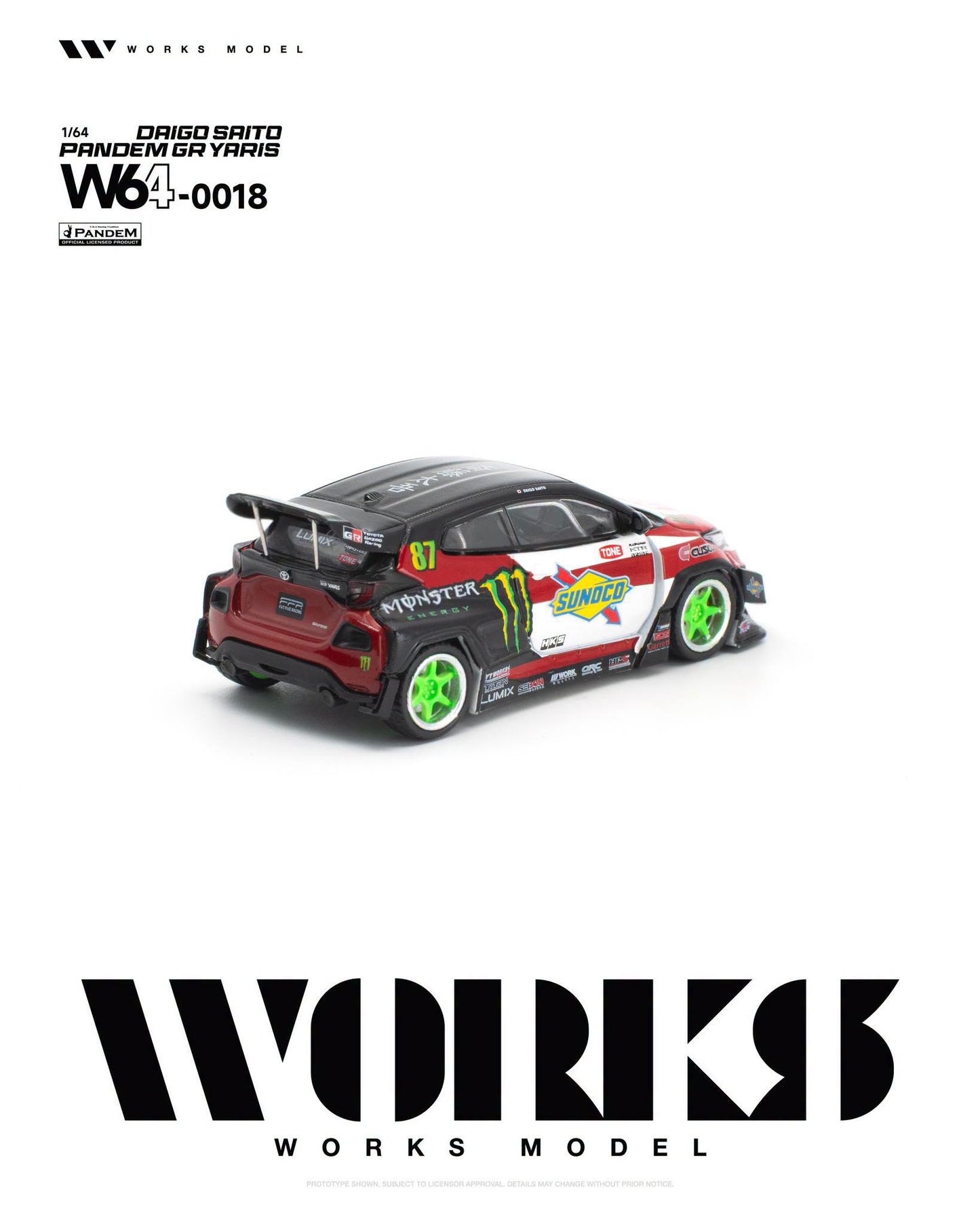 *Pre-Order* Works Model W64-0018 Pandem GR Yaris DAIGO SAITO