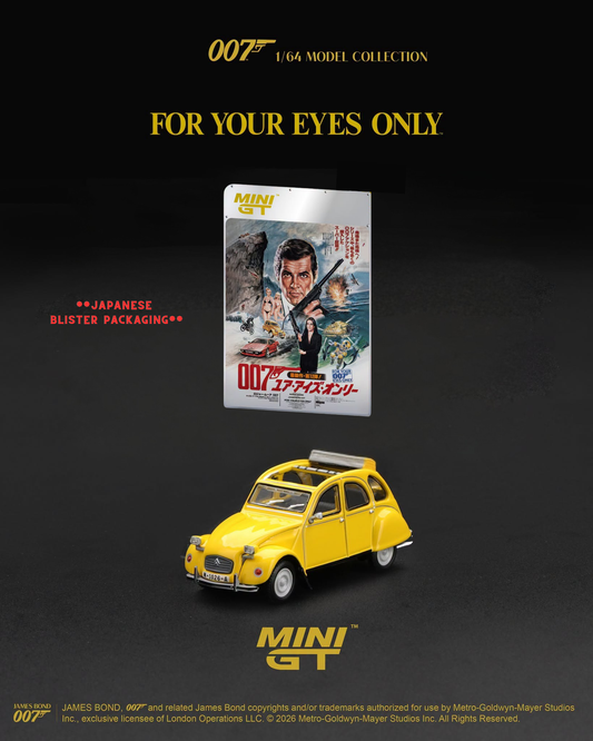 *Pre-Order* Mini GT No.919 Citroën 2CV "For Your Eyes Only" - Japanese Blister Packaging