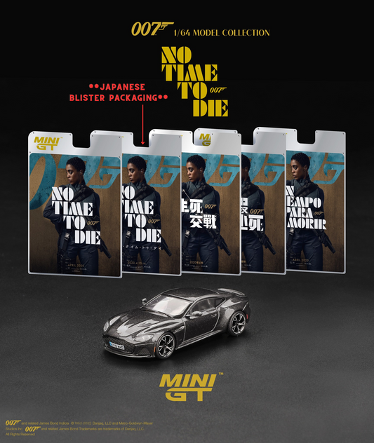 *Pre-Order* Mini GT No.904 Aston Martin DBS  “No Time To Die” - Japanese Blister Packaging