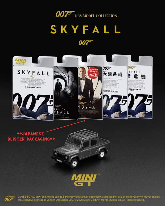 *Pre-Order* Mini GT No.918 Land Rover Defender 110 Crew Cab "Skyfall" - Japanese Blister Packaging