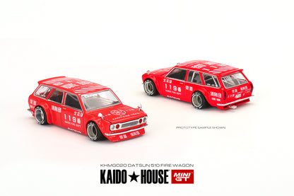Mini GT x Kaido House No.020 Datsun KAIDO 510 Wagon Fire V1