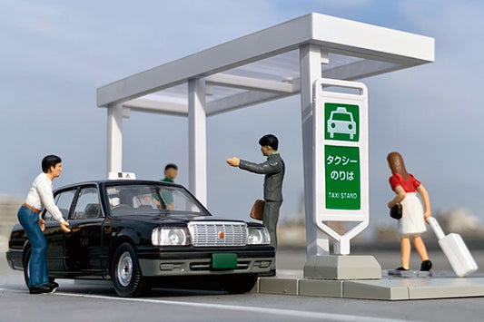 Tomytec DioColle 64 Carsnap No.04b Taxi Stand (with Japanese Taxi included)