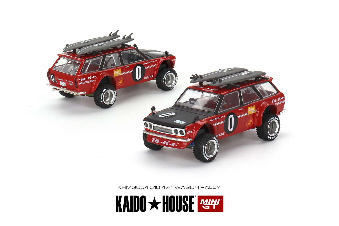 Mini GT x Kaido House No.054 Datsun Kaido 510 Wagon 4x4 Kaido GT Surf Safari RS V2