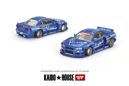 Mini GT x Kaido House No.055 Nissan Skyline GT-R (R34) Kaido Works V3