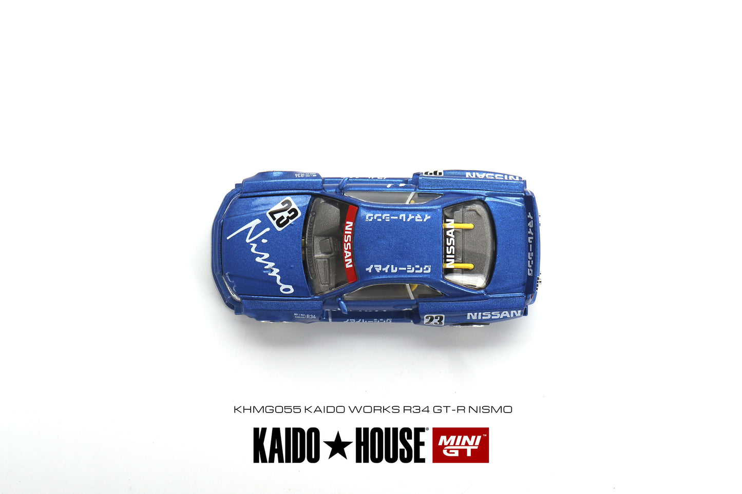 Mini GT x Kaido House No.055 Nissan Skyline GT-R (R34) Kaido Works V3