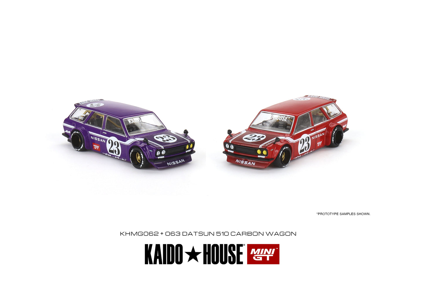 Mini GT x Kaido House No.063 Datsun Kaido 510 Wagon Carbon Fiber V2