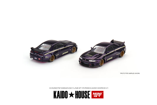 Mini GT x Kaido House No.072 Nissan Skyline GT-R (R33) Kaido Works V1