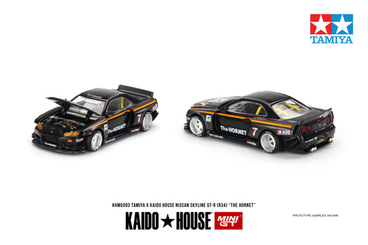 Mini GT x Kaido House No.093 Nissan Skyline GT-R (R34) TAMIYA x KAIDO HOUSE "The Hornet"