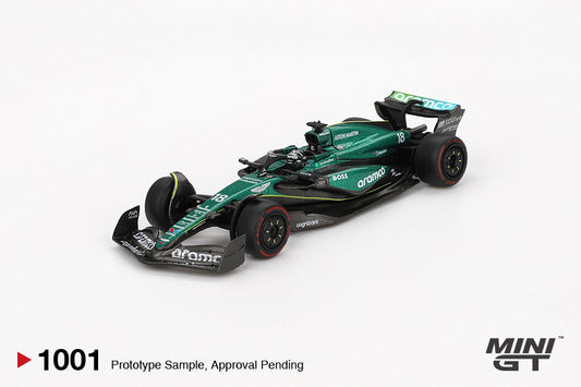 *Pre-Order* Mini GT No.1001 Aston Martin AMR24 #18 Lance Stroll 2024 F1 2024 Bahrain GP