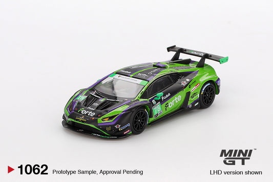*Pre-Order* Mini GT No.1062 Lamborghini Huracán GT3 EVO2 #78 Forte Racing 2024 IMSA Daytona 24 Hrs