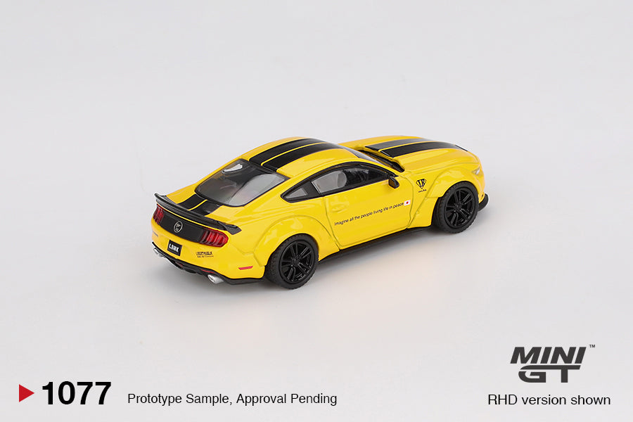 *Pre-Order* Mini GT No.1077 LB-WORKS Ford MUSTANG Triple Yellow