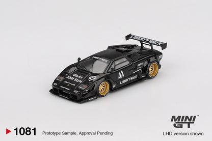 *Pre-Order* Mini GT No.1081 Lamborghini Countach LB-WORKS Black