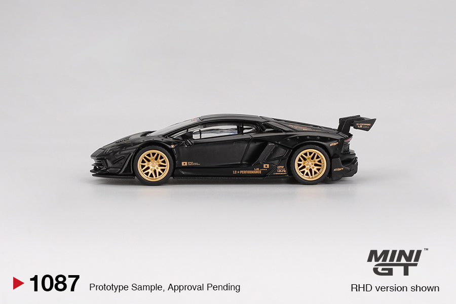 *Pre-Order* Mini GT No.1087 LB★WORKS Lamborghini Aventador Limited Edition Matte Black