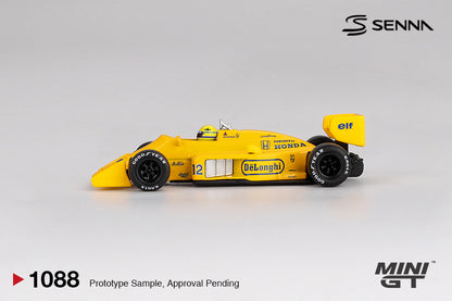 *Pre-Order* Mini GT No.1088 Lotus 99T #12 Ayrton Senna 1987 Monaco Grand Prix Winner