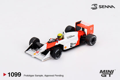 *Pre-Order* Mini GT No.1099 McLaren MP4/4 #12 Ayrton Senna 1988 Japanese Grand Prix Winner