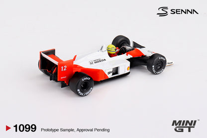 *Pre-Order* Mini GT No.1099 McLaren MP4/4 #12 Ayrton Senna 1988 Japanese Grand Prix Winner