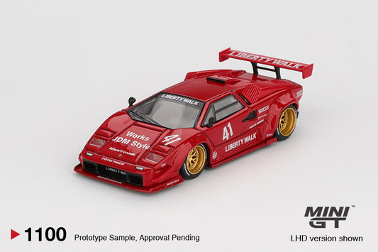 *Pre-Order* Mini GT No.1100 Lamborghini Countach LB-WORKS Red