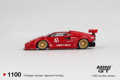 *Pre-Order* Mini GT No.1100 Lamborghini Countach LB-WORKS Red