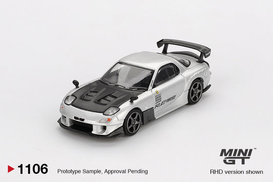 *Pre-Order* Mini GT No.1106 Mazda RX-7 RE-Amemiya Silver Metallic