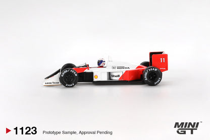 *Pre-Order* Mini GT No.1123 McLaren MP4/4 #11 Alain Prost 1988 Japanese Grand Prix 2nd Place