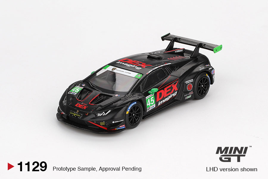 *Pre-Order* Mini GT No.1129 Lamborghini Huracán GT3 EVO2 #45 No.45 DEX Imaging 2024 IMSA Daytona 24 Hrs