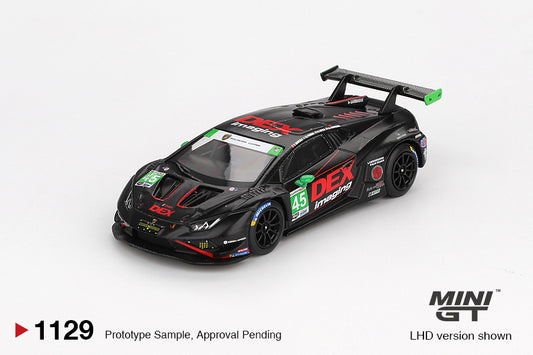 *Pre-Order* Mini GT No.1129 Lamborghini Huracán GT3 EVO2 #45 No.45 DEX Imaging 2024 IMSA Daytona 24 Hrs