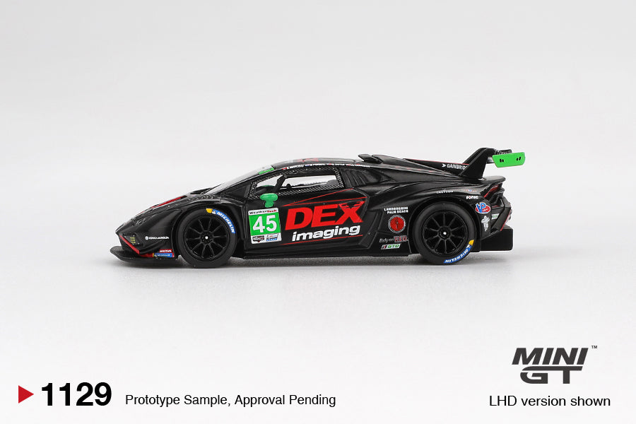*Pre-Order* Mini GT No.1129 Lamborghini Huracán GT3 EVO2 #45 No.45 DEX Imaging 2024 IMSA Daytona 24 Hrs