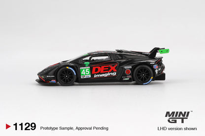 *Pre-Order* Mini GT No.1129 Lamborghini Huracán GT3 EVO2 #45 No.45 DEX Imaging 2024 IMSA Daytona 24 Hrs