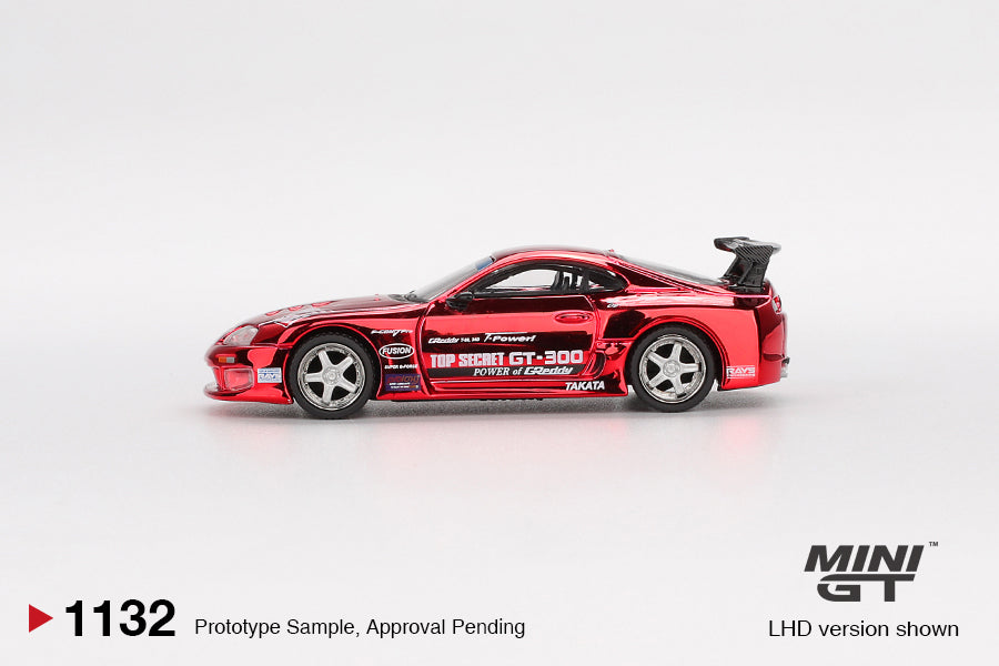 *Pre-Order* Mini GT No.1132 Toyota Supra (A80) Top Secret GT-300 Top Secret Red Chrome