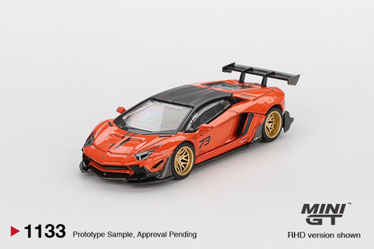 *Pre-Order* Mini GT No.1133 LB★WORKS Lamborghini Aventador Limited Edition Orange MDX 2025