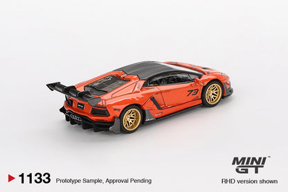 *Pre-Order* Mini GT No.1133 LB★WORKS Lamborghini Aventador Limited Edition Orange MDX 2025