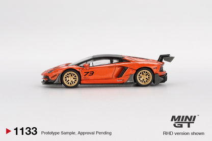 *Pre-Order* Mini GT No.1133 LB★WORKS Lamborghini Aventador Limited Edition Orange MDX 2025